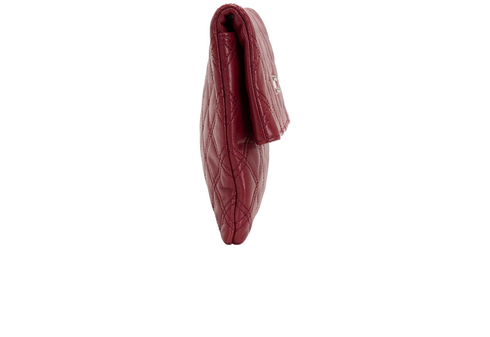 Large Eugenie Clutch, &pound;90, Handbags, Burgundy, Leather, Side view